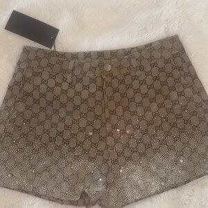 Designer inspired Rhinestones G shorts